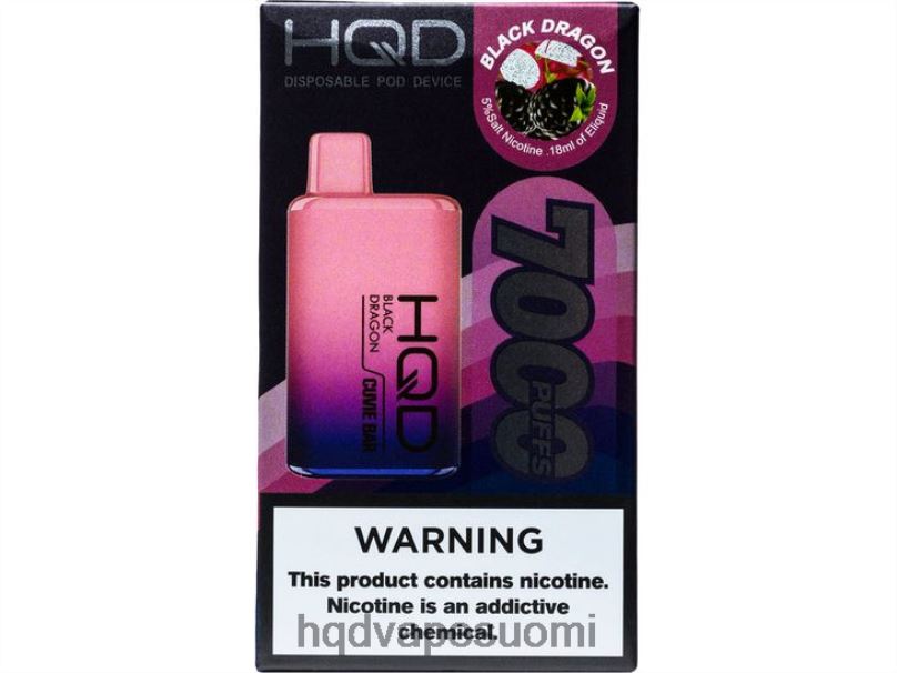 HQD CUVIE BAR kertakäyttöinen Musta Lohikäärme JLT48131 | HQD VAPE SUOMI
