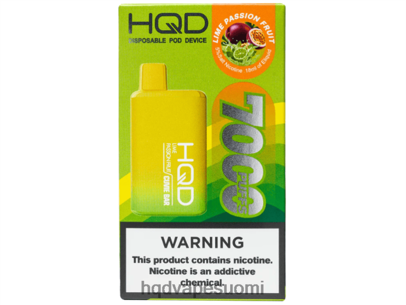 HQD CUVIE BAR kertakäyttöinen lime passionhedelmä JLT48207 | HQD VAPE FACTORY