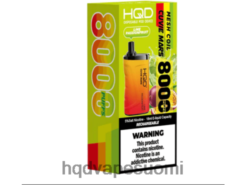 HQD CUVIE MARS kertakäyttöinen lime passionhedelmä JLT48208 | HQD VAPE ONLINE SHOP
