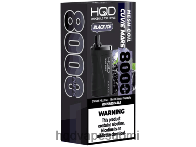 HQD CUVIE MARS kertakäyttöinen musta jää JLT48135 | HQD VAPE SALE