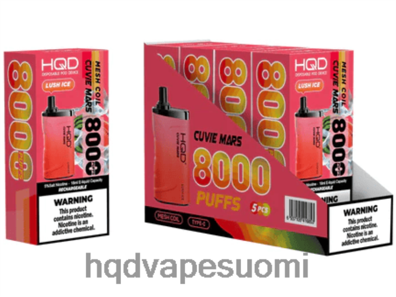 HQD CUVIE MARS kertakäyttöinen rehevä jää JLT48211 | HQD VAPE SUOMI