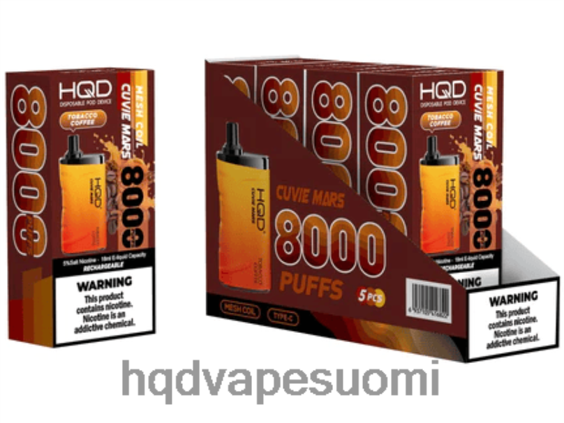 HQD CUVIE MARS kertakäyttöinen tupakka kahvia JLT48264 | HQD VAPE ESPOO