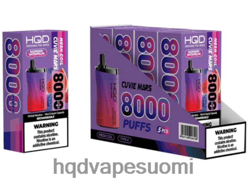 HQD CUVIE MARS kertakäyttöinen vadelma vesimeloni JLT48243 | HQD TECH HELSINKI