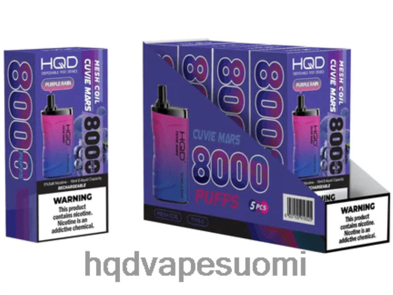HQD CUVIE MARS kertakäyttöinen violetti sade JLT48239 | BUY HQD VAPE ONLINE