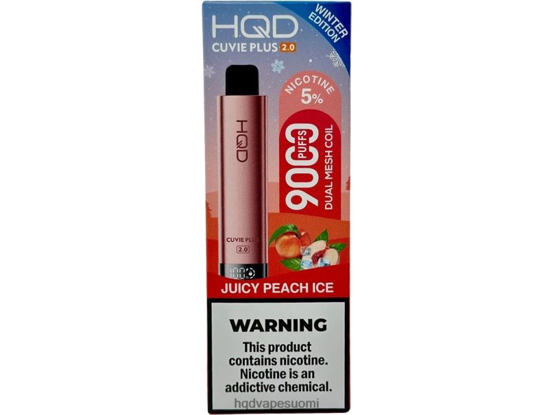 HQD CUVIE PLUS 2.0 (talvipainos) mehukas persikkajää JLT48204 | HQD VAPE ESPOO