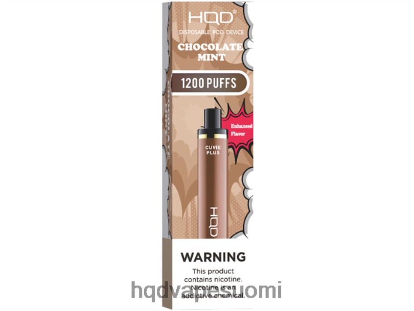 HQD CUVIE PLUS kertakäyttöinen vape suklaa minttu JLT48153 | HQD TECH HELSINKI