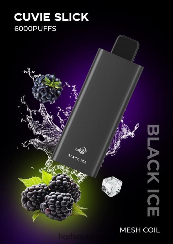 HQD CUVIE SLICK 6000 hengitystä liukas musta jää JLT4839 | BUY HQD VAPE ONLINE