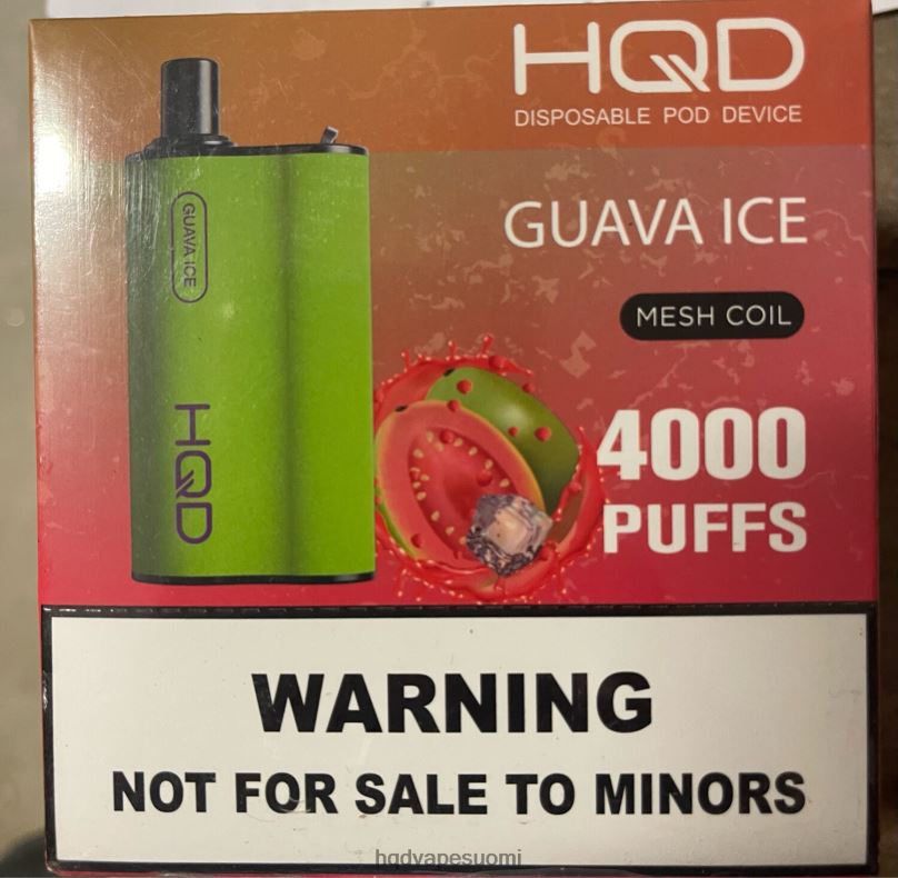 HQD BOX 4000 suihketta guava jäätä JLT48109 | BUY HQD VAPE ONLINE