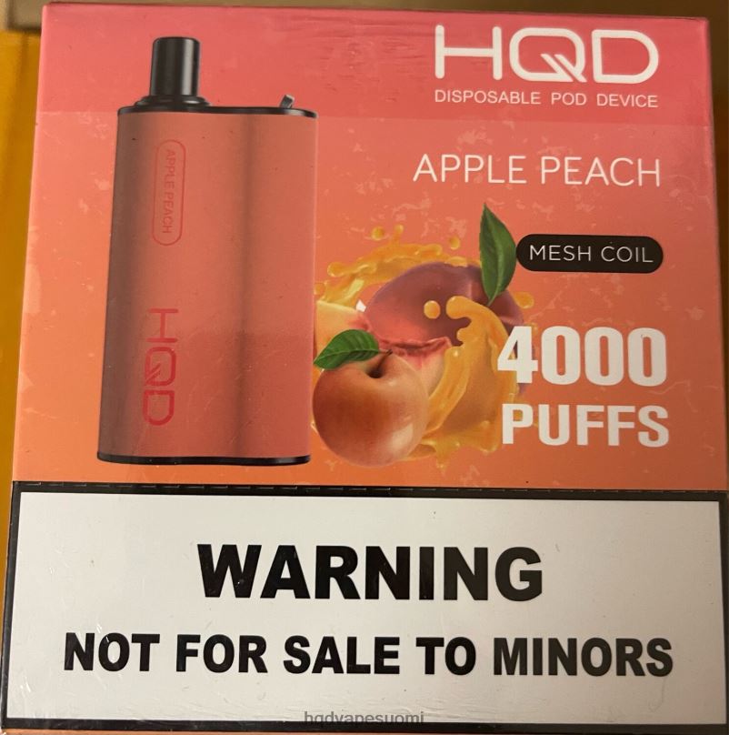 HQD BOX 4000 suihketta omena persikka JLT4874 | HQD VAPE ESPOO